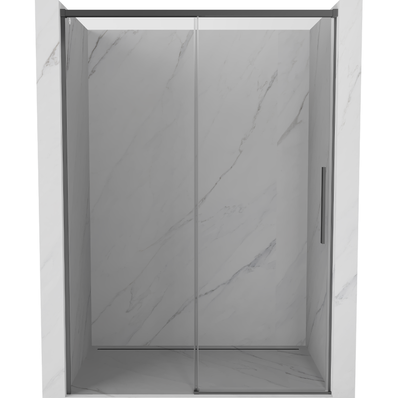Mexen Rox posuvné sprchové dvere 140 cm, transparentné, gun metal - 8C2-140-000-95-00
