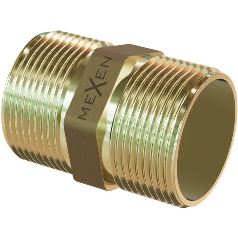 Mexen BRASS mosadzný nypel 6/4 GZ x 6/4 GZ - W97404-6464
