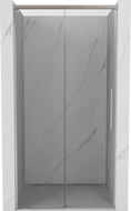 Mexen Rox sprchové dvere posuvné 130 cm, transparentné, brúsený nikel - 8C2-130-000-97-00