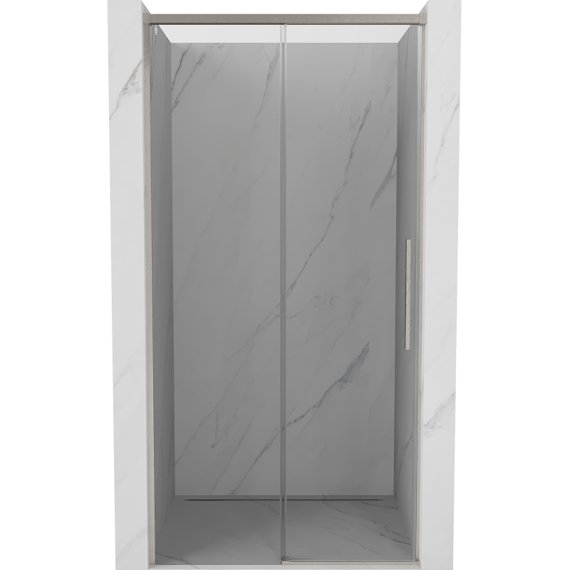 Mexen Rox sprchové dvere posuvné 135 cm, transparentné, brúsený nikel - 8C2-135-000-97-00