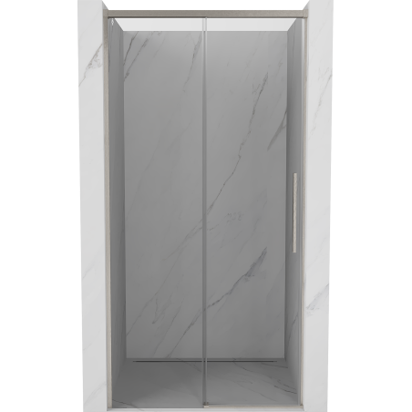 Mexen Rox sprchové dvere posuvné 135 cm, transparentné, brúsený nikel - 8C2-135-000-97-00