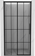 Mexen Rox posuvné sprchové dvere ľavé 120 cm, čierna mriežka, čierne - 8C2-120-000-70-77-L