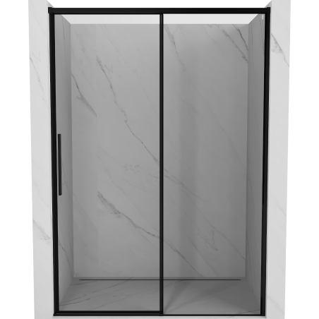 Mexen Rox sprchové dvere posuvné pravé 140 cm, čierny rám, čierne - 8C2-140-000-70-70-P