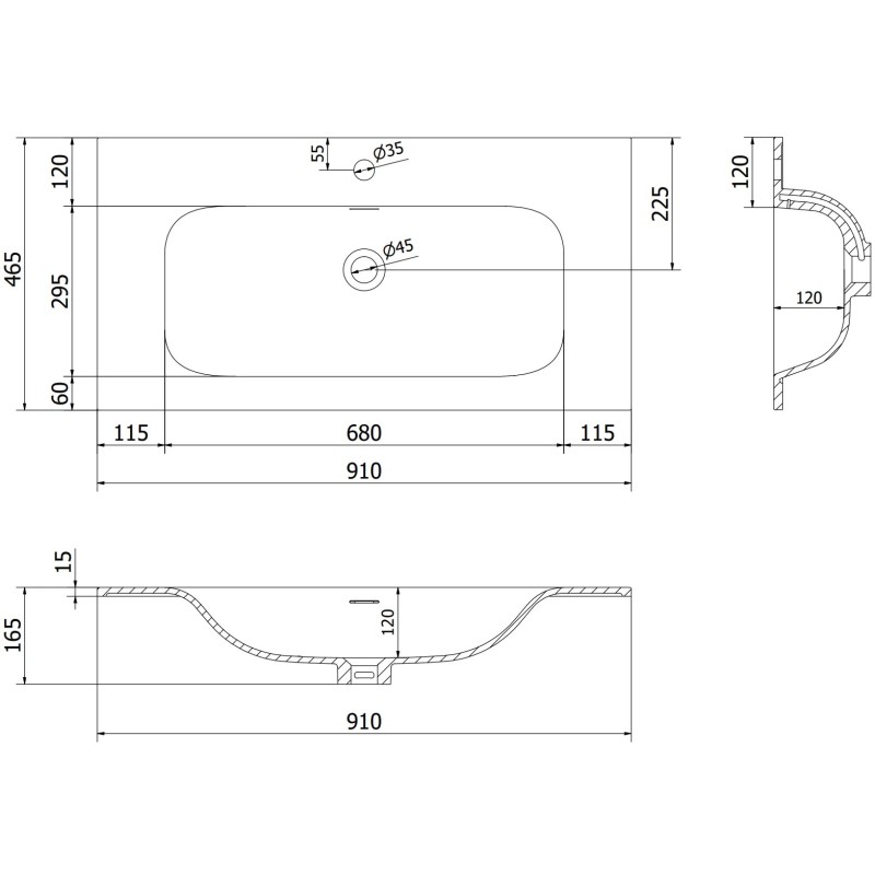 Mexen Orio kúpeľňová skrinka 90 cm s umývadlom Vela, 1 zásuvka, biela matná - 91A10-09023-1-BF01-W23M01