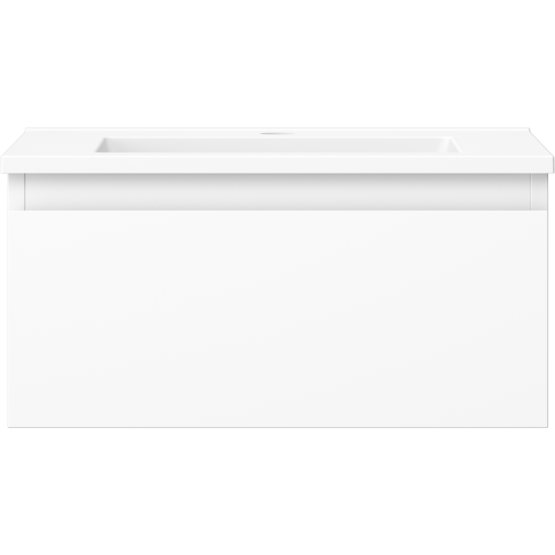 Mexen Orio kúpeľňová skrinka 50 cm s umývadlom Otis, 1 zásuvka, biela matná - 91A10-05023-1-BF01-W18M01