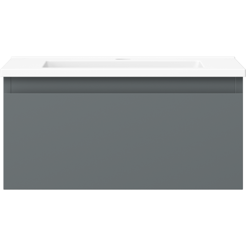 Mexen Orio kúpeľňová skrinka 50 cm s umývadlom Otis, 1 zásuvka, grafit mat/biela mat - 91A10-05023-1-BF66-W18M01