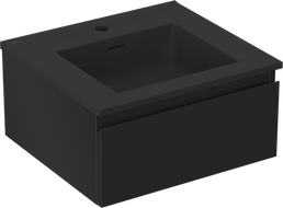 Mexen Orio kúpeľňová skrinka 50 cm s umývadlom Otis, 1 zásuvka, čierny mat - 91A10-05023-1-BF71-W18M71