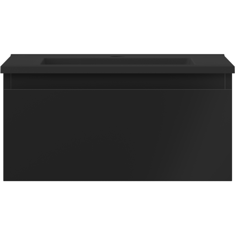 Mexen Orio kúpeľňová skrinka 50 cm s umývadlom Otis, 1 zásuvka, čierny mat - 91A10-05023-1-BF71-W18M71