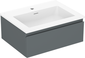 Mexen Orio kúpeľňová skrinka 60 cm s umývadlom Otis, 1 zásuvka, grafit mat/biela mat - 91A10-06023-1-BF66-W18M01