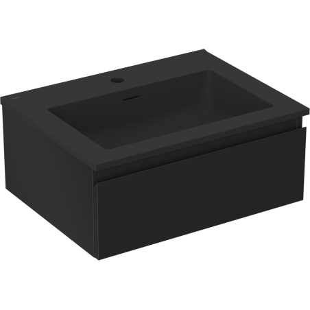 Mexen Orio kúpeľňová skrinka 60 cm s umývadlom Otis, 1 zásuvka, čierna matná - 91A10-06023-1-BF71-W18M71