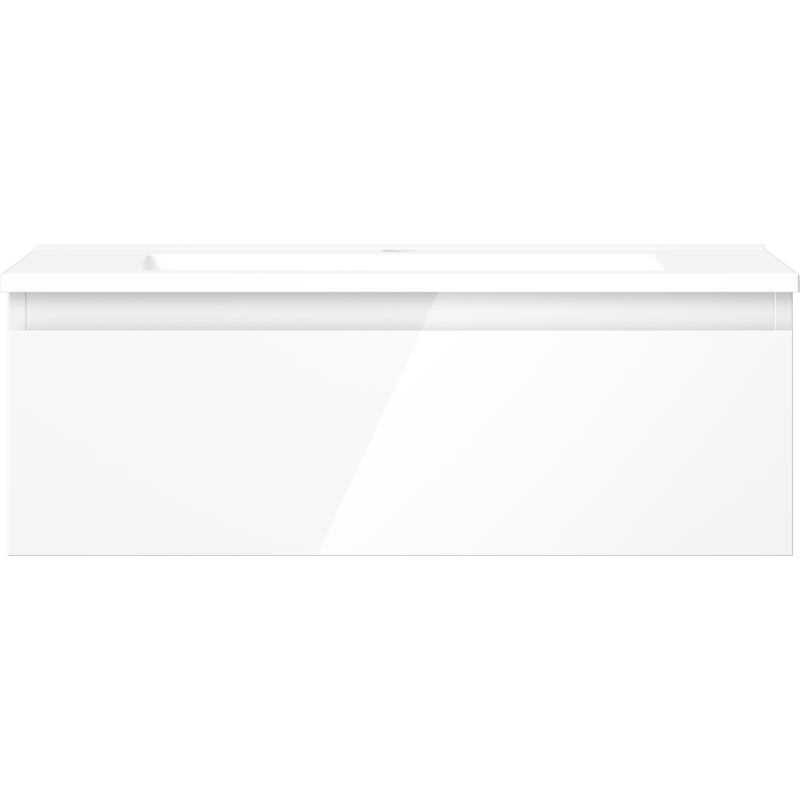 Mexen Orio kúpeľňová skrinka 70 cm s umývadlom Otis, 1 zásuvka, biely lesk - 91A10-07023-1-BF00-W18M00