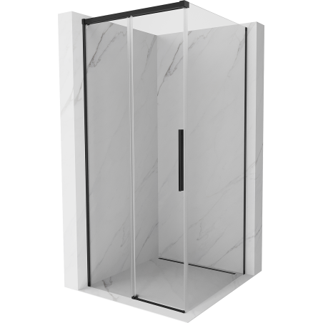 Mexen Rox sprchový kút posuvný 90 x 90 cm, transparentný, čierny - 8C2-090-090-70-00