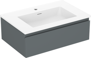 Mexen Orio kúpeľňová skrinka 70 cm s umývadlom Otis, 1 zásuvka, grafit mat/biela mat - 91A10-07023-1-BF66-W18M01