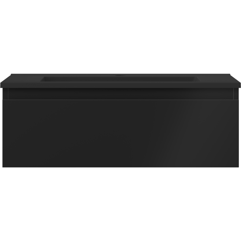 Mexen Orio kúpeľňová skrinka 70 cm s umývadlom Otis, 1 zásuvka, čierna matná - 91A10-07023-1-BF71-W18M71