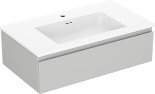 Mexen Orio kúpeľňová skrinka 80 cm s umývadlom Otis, 1 zásuvka, sivá matná/biela matná - 91A10-08023-1-BF62-W18M01