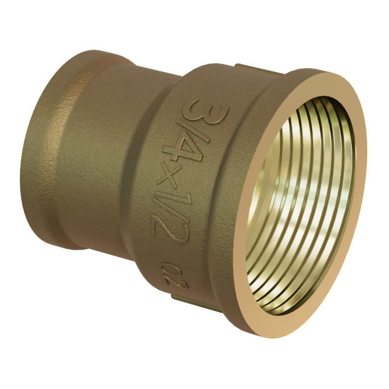 Mexen BRASS mosadzná redukčná spojka 6/4 GW x 1/2 GW - W97406-6412