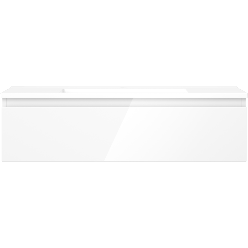 Mexen Orio kúpeľňová skrinka 90 cm s umývadlom Otis, 1 zásuvka, biely lesk - 91A10-09023-1-BF00-W18M00