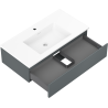 Mexen Orio kúpeľňová skrinka 90 cm s umývadlom Otis, 1 zásuvka, grafit mat/biela mat - 91A10-09023-1-BF66-W18M01