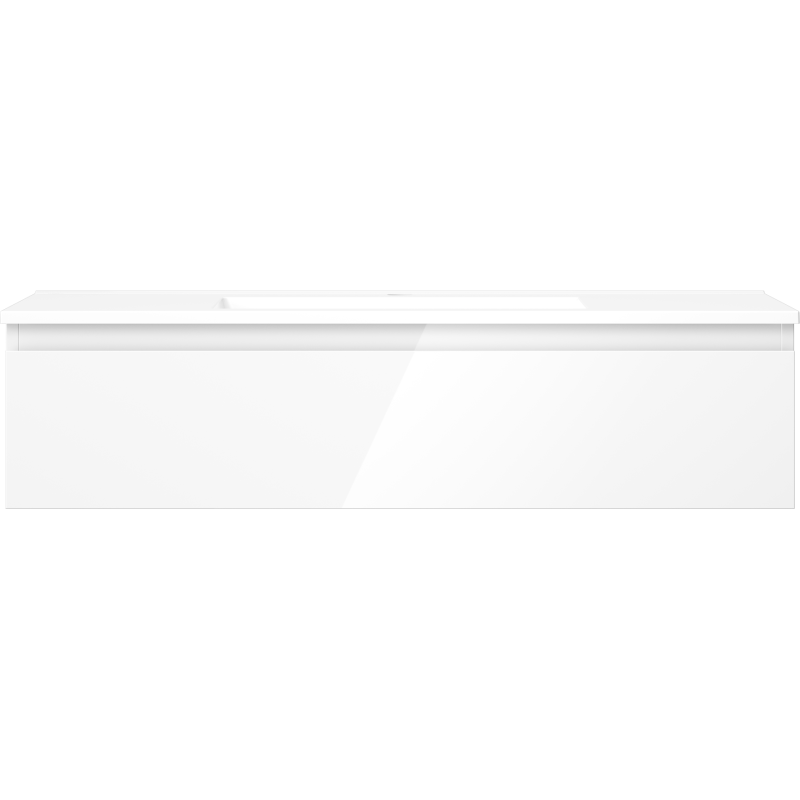 Mexen Orio kúpeľňová skrinka 100 cm s umývadlom Otis, 1 zásuvka, biely lesk - 91A10-10023-1-BF00-W18M00