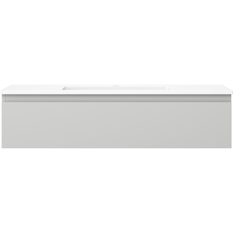 Mexen Orio kúpeľňová skrinka 100 cm s umývadlom Otis, 1 zásuvka, sivá matná/biela matná - 91A10-10023-1-BF62-W18M01