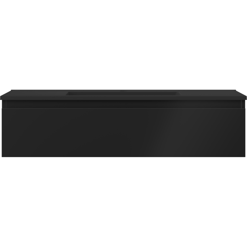 Mexen Orio kúpeľňová skrinka 100 cm s umývadlom Otis, 1 zásuvka, čierna matná - 91A10-10023-1-BF71-W18M71