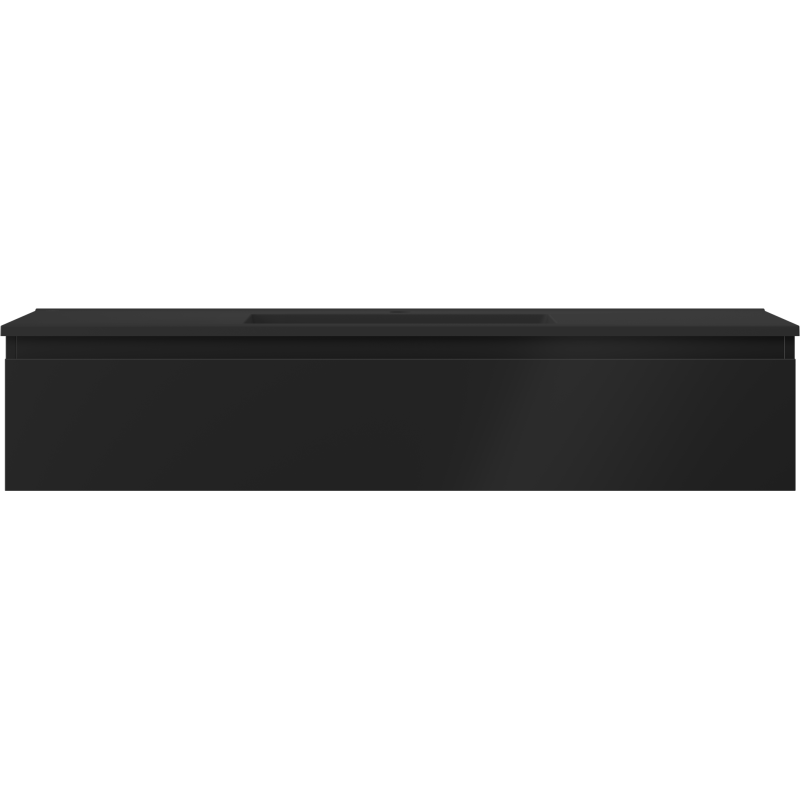 Mexen Orio kúpeľňová skrinka 120 cm s umývadlom Otis, 1 zásuvka, čierna matná - 91A10-12023-1-BF71-W18M71