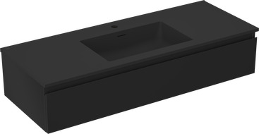 Mexen Orio kúpeľňová skrinka 120 cm s umývadlom Otis, 1 zásuvka, čierna matná - 91A10-12023-1-BF71-W18M71