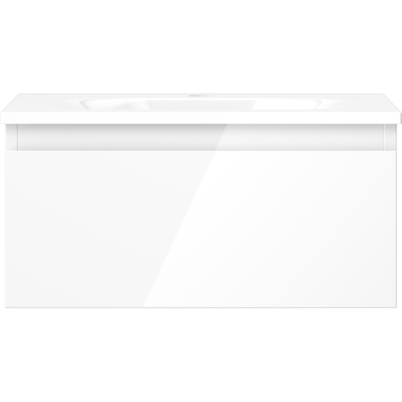 Mexen Orio kúpeľňová skrinka 50 cm s umývadlom Vela, 1 zásuvka, biely lesk - 91A10-05023-1-BF00-W23M00