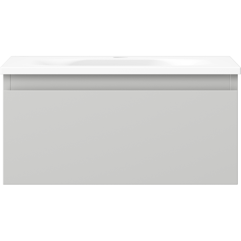 Mexen Orio 50 cm kúpeľňová skrinka s umývadlom Vela, 1 zásuvka, sivá matná/biela matná - 91A10-05023-1-BF62-W23M01