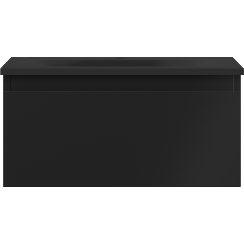 Mexen Orio kúpeľňová skrinka 50 cm s umývadlom Vela, 1 zásuvka, čierny mat - 91A10-05023-1-BF71-W23M71