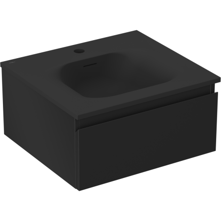 Mexen Orio kúpeľňová skrinka 50 cm s umývadlom Vela, 1 zásuvka, čierny mat - 91A10-05023-1-BF71-W23M71