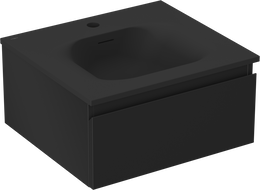 Mexen Orio kúpeľňová skrinka 50 cm s umývadlom Vela, 1 zásuvka, čierny mat - 91A10-05023-1-BF71-W23M71