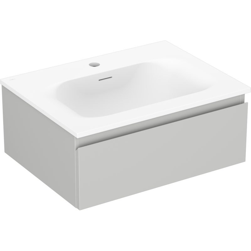 Mexen Orio kúpeľňová skrinka 60 cm s umývadlom Vela, 1 zásuvka, šedá matná/biela matná - 91A10-06023-1-BF62-W23M01