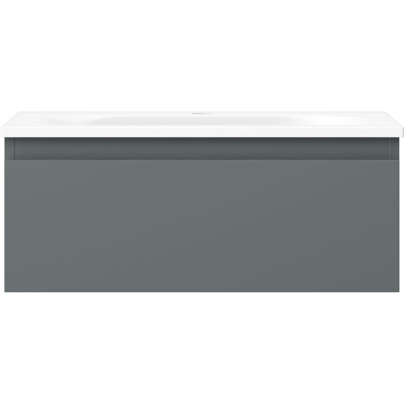 Mexen Orio, kúpeľňová skrinka 60 cm s umývadlom Vela, 1 zásuvka, grafit mat/biela mat - 91A10-06023-1-BF66-W23M01