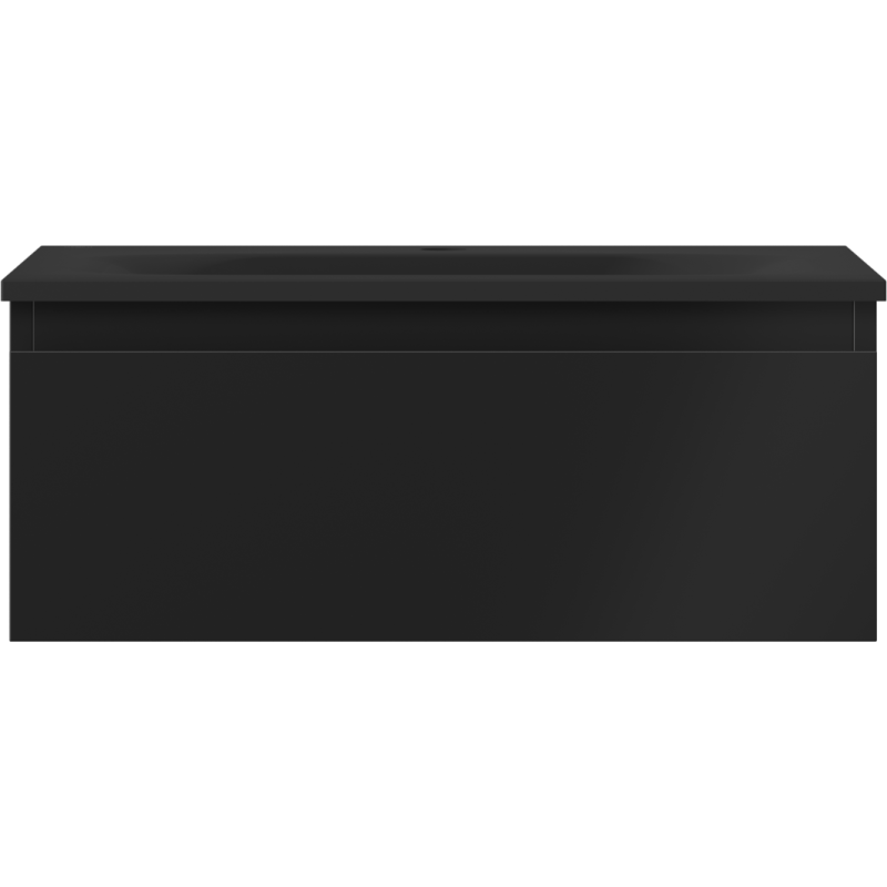 Mexen Orio kúpeľňová skrinka 60 cm s umývadlom Vela, 1 zásuvka, čierna matná - 91A10-06023-1-BF71-W23M71