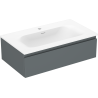 Mexen Orio kúpeľňová skrinka 80 cm s umývadlom Vela, 1 zásuvka, grafitová matná/biela matná - 91A10-08023-1-BF66-W23M01