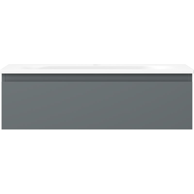 Mexen Orio kúpeľňová skrinka 80 cm s umývadlom Vela, 1 zásuvka, grafitová matná/biela matná - 91A10-08023-1-BF66-W23M01