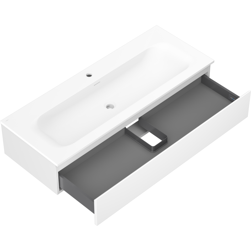 Mexen Orio kúpeľňová skrinka 120 cm s umývadlom Vela, 1 zásuvka, biela matná - 91A10-12023-1-BF01-W23M01