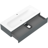 Mexen Orio kúpeľňová skrinka 120 cm s umývadlom Vela, 1 zásuvka, grafit mat/biela mat - 91A10-12023-1-BF66-W23M01
