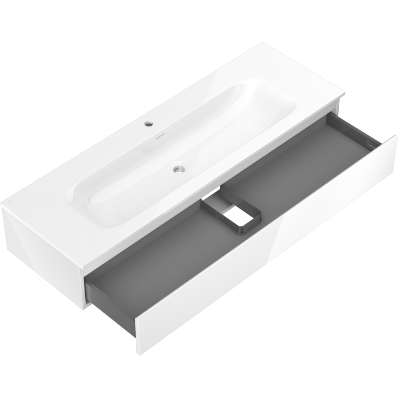 Mexen Orio kúpeľňová skrinka 140 cm s umývadlom Vela, 1 zásuvka, biely lesk - 91A10-14023-1-BF00-W23M00