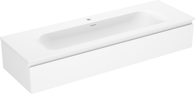 Mexen Orio kúpeľňová skrinka 140 cm s umývadlom Vela, 1 zásuvka, biela matná - 91A10-14023-1-BF01-W23M01