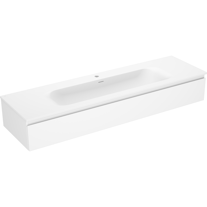 Mexen Orio kúpeľňová skrinka 160 cm s umývadlom Vela, 1 zásuvka, biela mat - 91A10-16023-1-BF01-W23M01