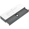 Mexen Orio kúpeľňová skrinka 160 cm s umývadlom Vela, 1 zásuvka, grafit mat/biela mat - 91A10-16023-1-BF66-W23M01