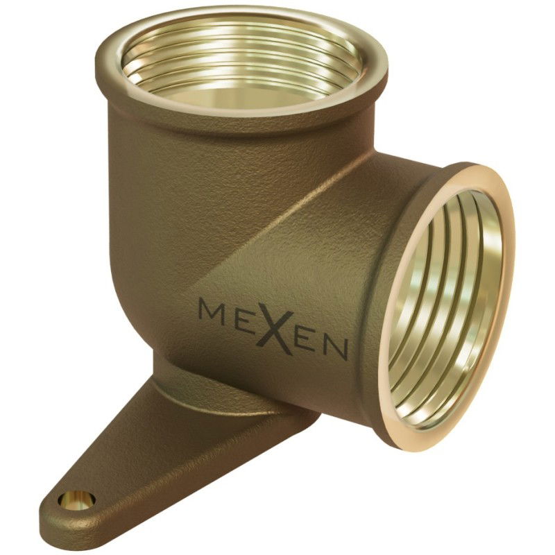 Mexen BRASS mosadzný nástenný koleno s úchytkou 1/2 GW x 1/2 GW - W97408-1212