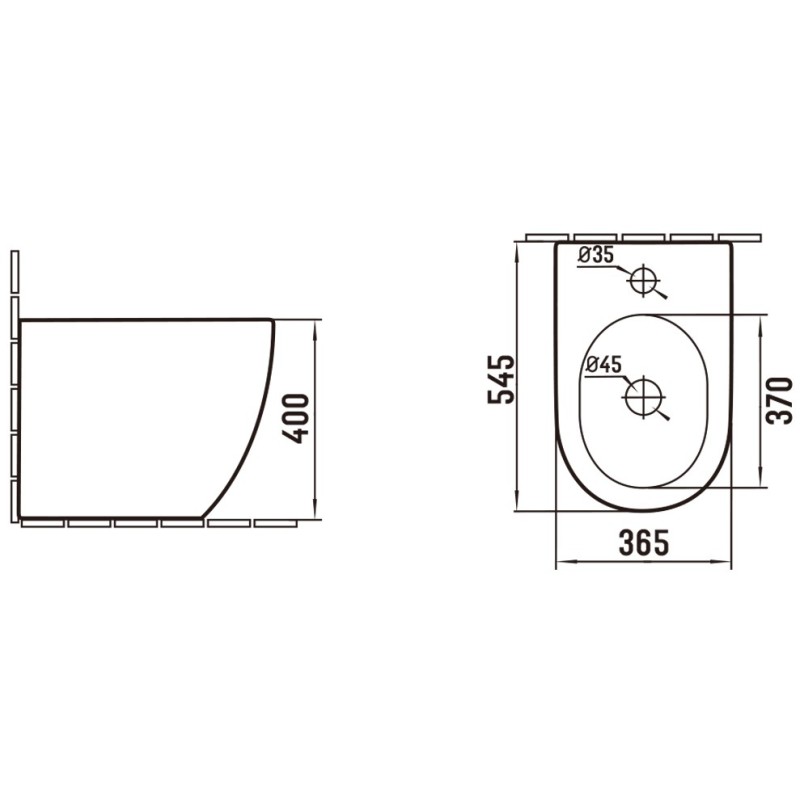 Mexen Lena stojaci bidet, čierny mat - 36225285