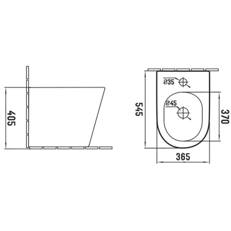 Mexen Rico stojaci bidet, biely - 36725100