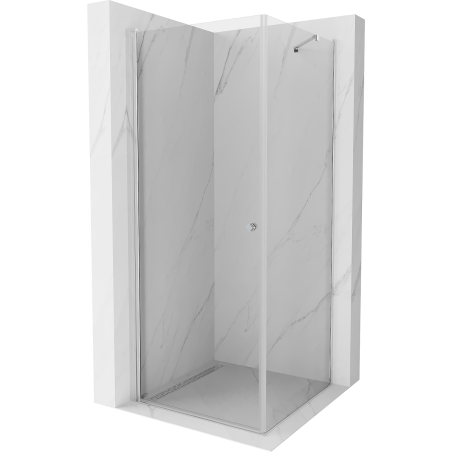 Mexen Pretoria výklopná sprchová kabína 90 x 90 cm, transparentná, chróm - 852-090-090-01-00