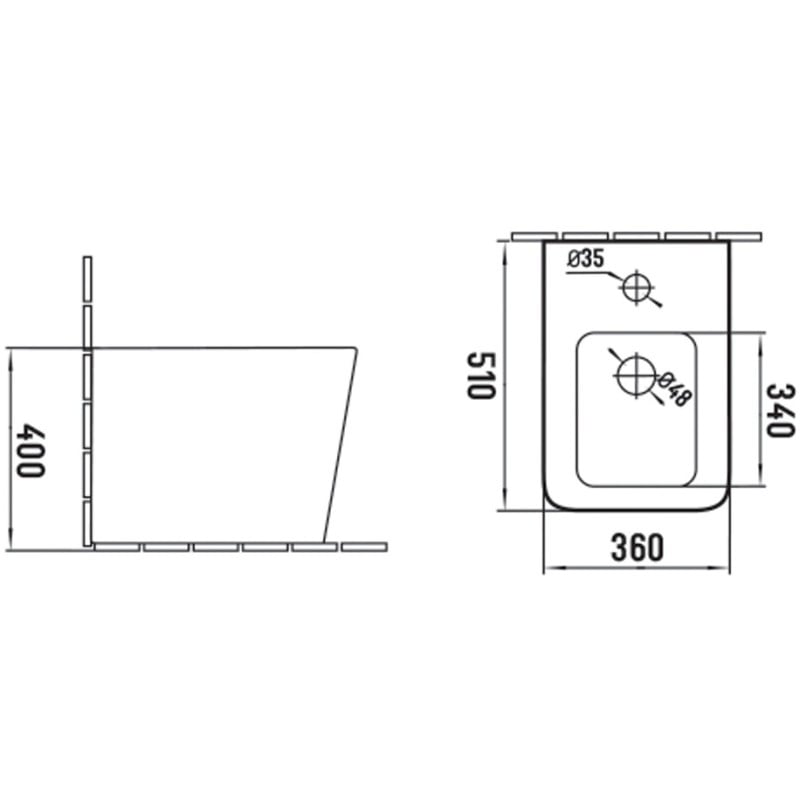 Mexen Cube stojaci bidet, čierna matná - 36925085