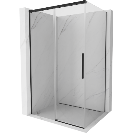 Mexen Rox posuvná sprchová kabína 150 x 120 cm, priehľadná, čierna - 8C2-150-120-70-00