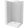 Mexen Pretoria sprchový kút s otváraním 80 x 70 cm, transparentný, chróm + Flat vanička - 852-080-070-01-00-4010